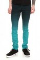 RUDE Teal Ombre Skinny Fit Denim Jeans/ Pantalon Ajustado Para Hombre